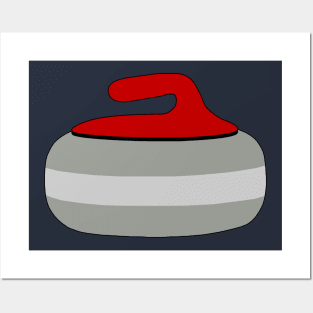 Red Curling Rock Posters and Art